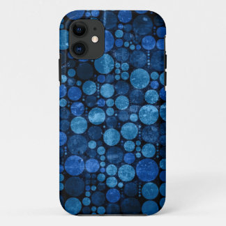 Etui iPhone Case-Mate Pois rétro bleu foncé | Grunge Vintage