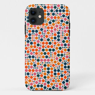 Coques Pour iPhone Pois rétro Bleu rose orange