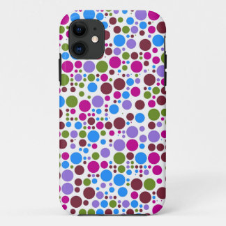 Coque Case-Mate Pour iPhone Pois rétro | Rouge Vert bleu pourpre