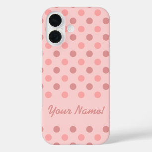 Coque Pour iPhone 16 Pois rose