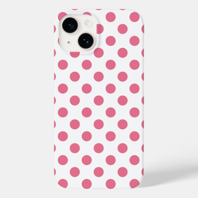 Coques Case-Mate iPhone Pois rose et blanc (Verso)