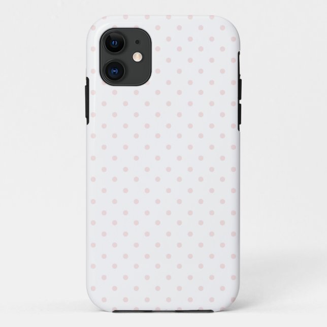 Coques Case-Mate iPhone Pois roses et blancs (Dos)