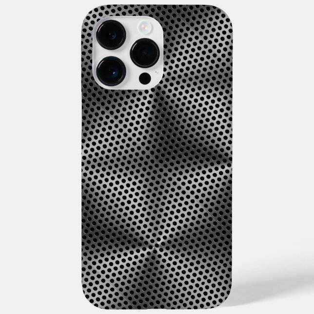 Coques Case-Mate iPhone Pois sur plaque métallique 01x4 Black BG (Verso)