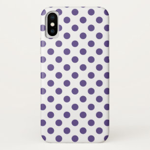 Coque Case-Mate iPhone Pois ultra violets sur blanc