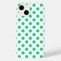 Pois verts et blancs