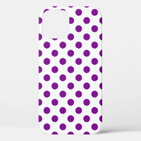 Pois violets et blancs