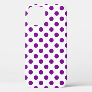 Coque Case-Mate iPhone Pois violets et blancs