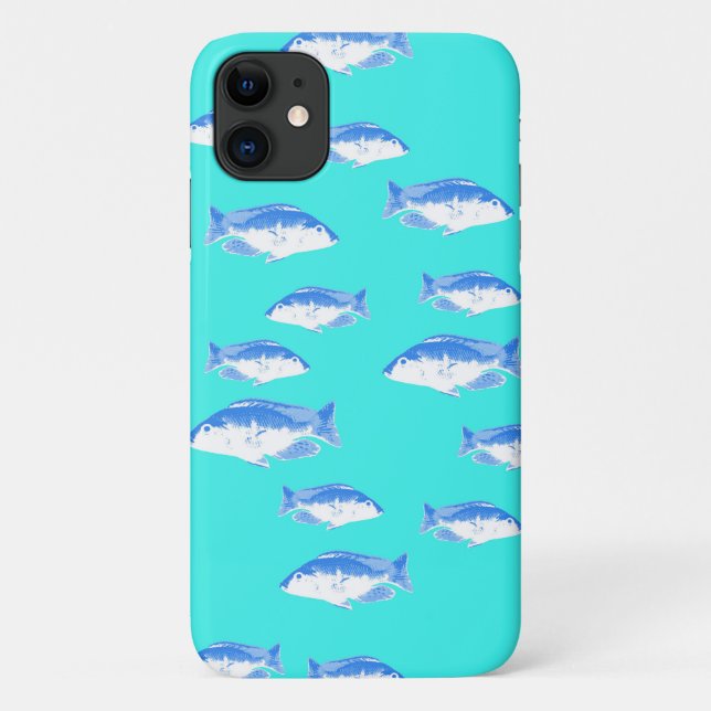 Coques Case-Mate iPhone Poisson bleu turquoise (Dos)