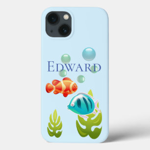 Case-Mate iPhone Case Poisson coloré avec bulles et algues