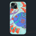 Etui iPhone Case-Mate Poisson de couleur pop<br><div class="desc">Ce tableau de Nancy Slocum capture la belle vie aquatique sous les mers. Il représente des poissons de couleur nageant dans l'océan bleu. Cette image ajoutera de la couleur à tout salon ou chambre d'enfants.</div>