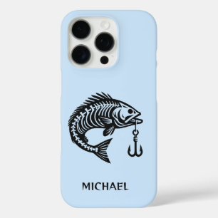 Coque iPhone 16 Pro Poisson de nom et de texte personnalisés