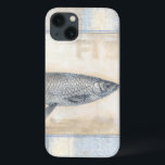 Etui iPhone 13 Poisson gris sur Arrière - plan beige<br><div class="desc">L'artiste Norman Wyatt est talentueux et connu pour ses grandes gravures d'art de la vie marine. Dans cette image vive, il capture un poisson gris dans son style le plus naturel. Il a également ajouté un cadre bleu et beige d'inspiration vintage pour le rendre plus unique et contemporain. Cette oeuvre...</div>