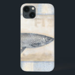 Etui iPhone 13 Poisson gris sur Arrière - plan beige<br><div class="desc">L'artiste Norman Wyatt est talentueux et connu pour ses grandes gravures d'art de la vie marine. Dans cette image vive, il capture un poisson gris dans son style le plus naturel. Il a également ajouté un cadre bleu et beige d'inspiration vintage pour le rendre plus unique et contemporain. Cette oeuvre...</div>