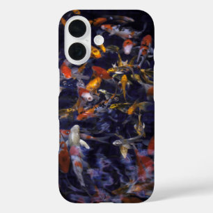 COQUE POUR iPhone 16 POISSON KOI EN FLEURS