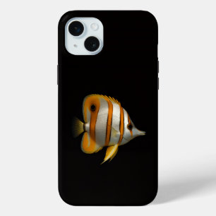 Coque Case-Mate iPhone Poisson-papillon de récif tropical Black 4 Luxe