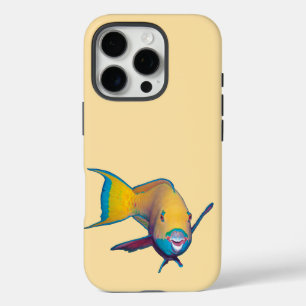 Coque iPhone 16 Pro Poisson perroquet - Conception abstraite - Découpé