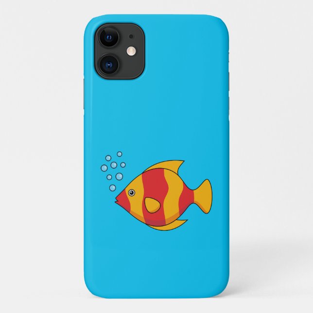 Coques Case-Mate iPhone Poisson rouge orange tropical (Dos)