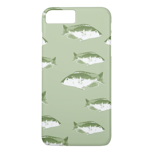 Coques Case-Mate iPhone Poisson vert olive (Dos)