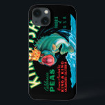 iPhone 13 Coque Poissons bas utilisant une couronne sur un arrière<br><div class="desc">Cet étiquette vintage de caisse d'un poisson bas utilisant une couronne sur un arrière - plan noir satisfera n'importe quel amant vintage d'art. C'est une publicité pour des pois de sériole. Les couleurs sont très vives et pointues. Choisissez cet artprint sur votre produit aujourd'hui.</div>