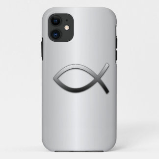 Etui iPhone Case-Mate Poissons d'Ichthys Jésus sur le chrétien argenté