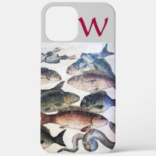 COQUE Case-Mate iPhone POISSONS MOSAÏQUES ANCIENNES, MONOGRAMME DE LA VIE