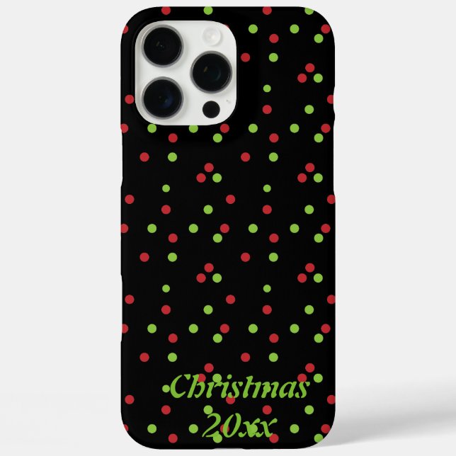 Coques Case-Mate iPhone Poka-points rouge et vert sur boîtier de téléphone (Verso)