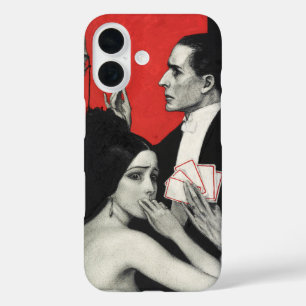 Coque Pour iPhone 16 Poker Benda Art Mystère Noir Art Déco Vintage