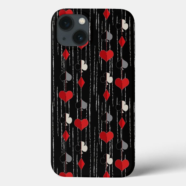 Coques Case-Mate iPhone Poker jouant aux symboles de carte. (Verso)