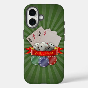 Coque Pour iPhone 16 Poker Mania - Cartes, Dices, Chips