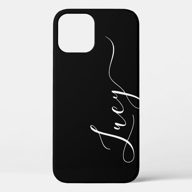 Coques Case-Mate iPhone Police de calligraphie simple Nom personnalisé Noi (Verso)