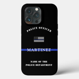 Case-Mate iPhone Case Police de ligne bleue mince sur mesure Drapeau US