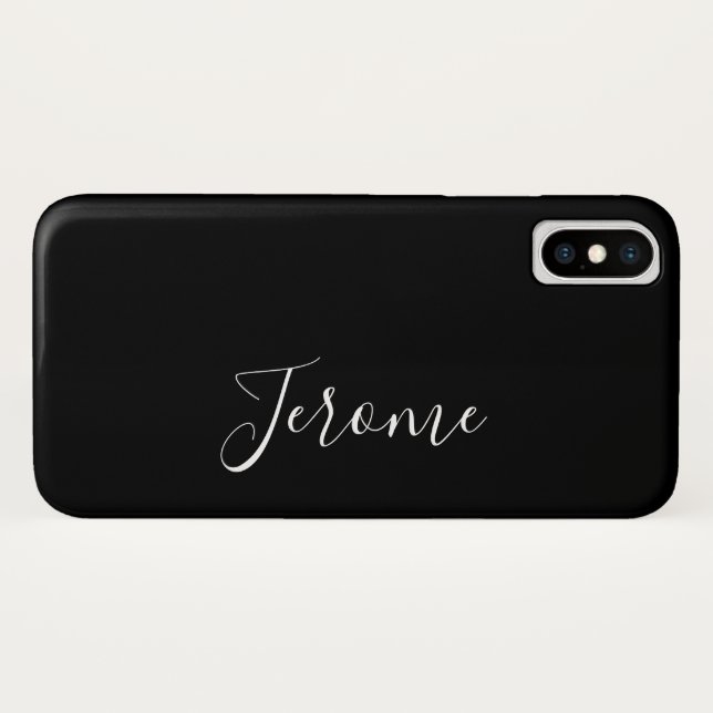 Coques Case-Mate iPhone Police de script tendance (noir) (Dos (Horizontal))