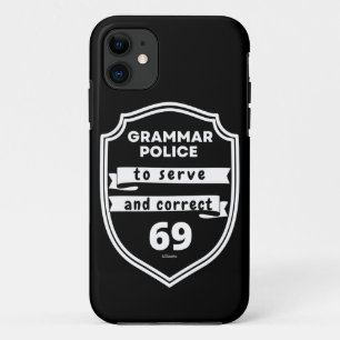 Case-Mate iPhone Case POLICE GRAMMAR POUR SERVIR ET CORRECTER drôle