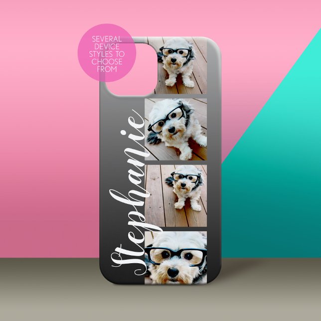 Coques Case-Mate iPhone Police manuscrite Ombre 4 Photos — PEUT MODIFIER L (Personalized Phone Case - Many Device Styles to Choose From)