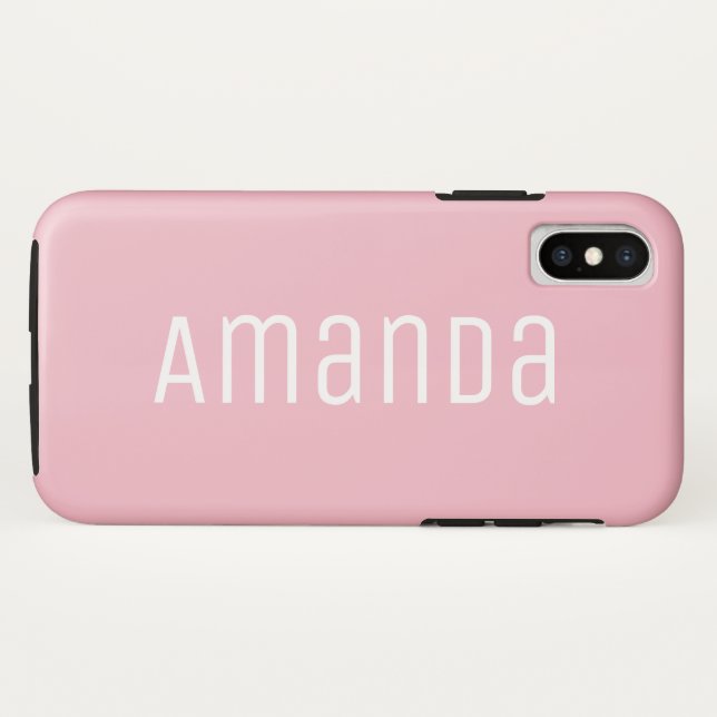Coques Case-Mate iPhone Police Moderne Gras Rose (Dos (Horizontal))