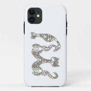 Case-Mate iPhone Case Police Monogramme Chat Personnalisée Perle métalli