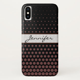 Case-Mate iPhone Case Polka Café Profond Point Élégant Noir Moderne