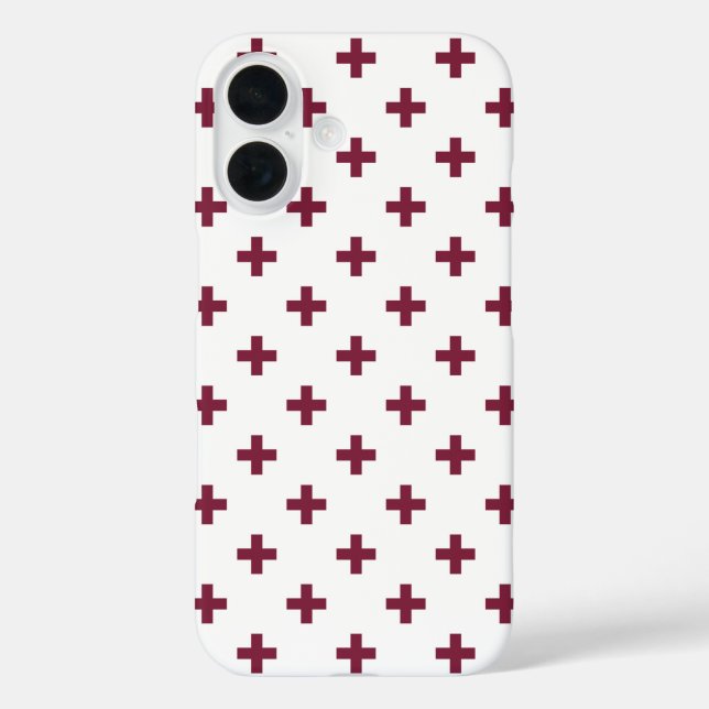 Coques Case-Mate iPhone Polka de mûre croise sur blanc (Verso)