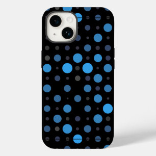 Coque Case-Mate iPhone Polka Dot 01X.Bleu Ombre noir BG