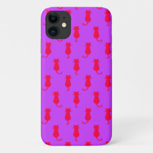 Case-Mate iPhone Case Polka Dot Motif Pop Art Cat In Red and Lac
