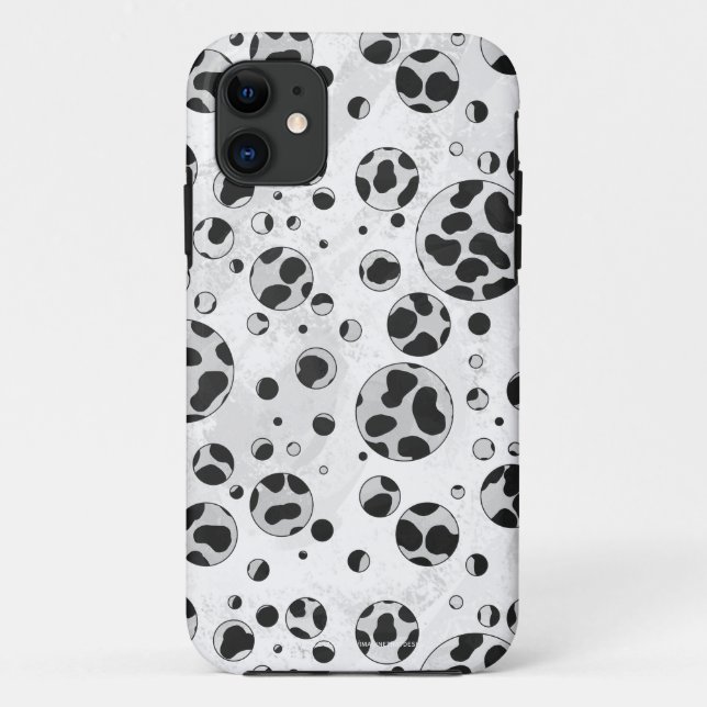 Coques Case-Mate iPhone Polka en Dalmatie noir et blanc (Dos)