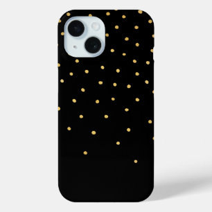 Coque Case-Mate iPhone Polka Or Motif Pointe Minuscule main tirée Fond