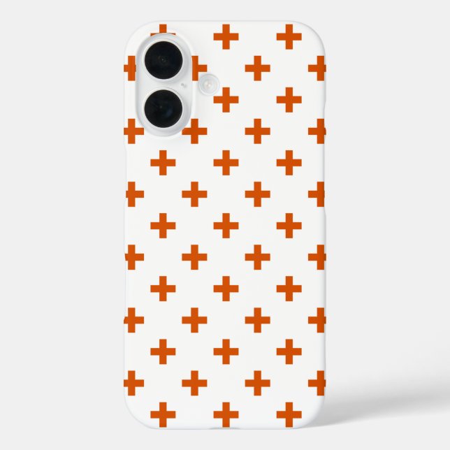 Coques Case-Mate iPhone Polka orange croise sur blanc (Verso)