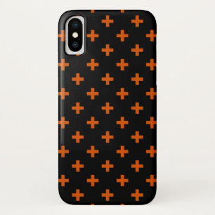Case-Mate iPhone Case Polka orange croise sur noir