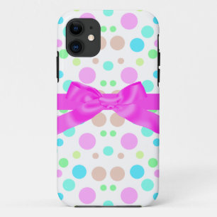 COQUE iPhone 11  POLKA PASTEL POLKA DOT AVEC CASE DE TÉLÉPHONE INFÉ