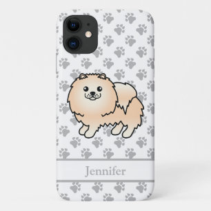 Case-Mate iPhone Case Pomeranian Crème Mignon Chien de Dessin Animé & No