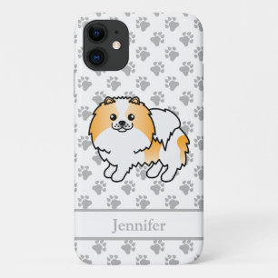 Case-Mate iPhone Case Poméranie Pocolore Orange Cute Chien & Nom