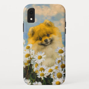 Case-Mate iPhone Case Poméranien dans Daisies Peinture - Art Chien orig