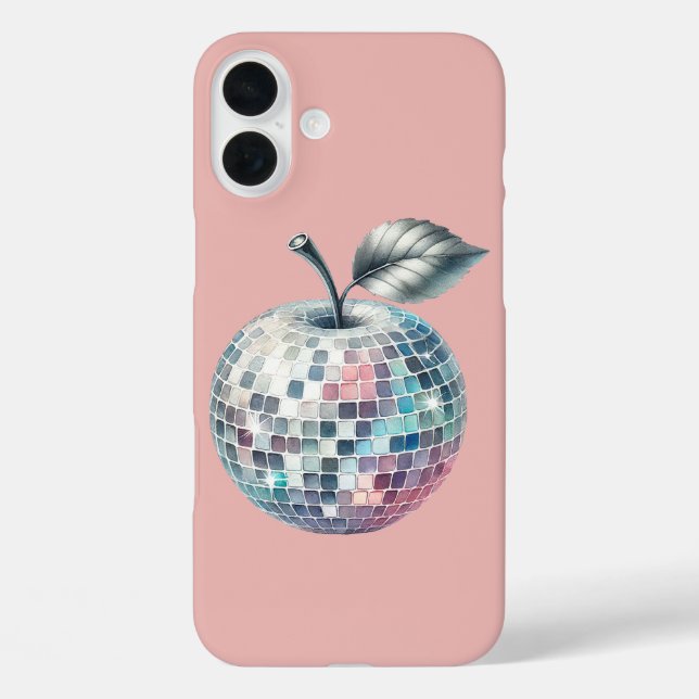 Coques Case-Mate iPhone Pomme à bille en disco rose (Verso)