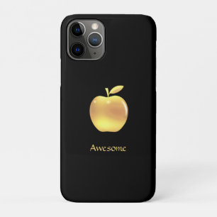 Case-Mate iPhone Case Pomme dorée personnalisée élégante & texte sur fon
